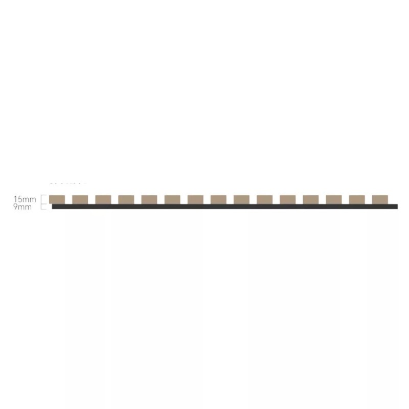Akusztikus falpanel, MDF, 300x60 cm - Pure Oak