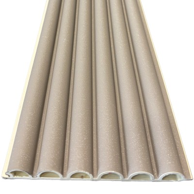 Lamella, hullámos felülettel, WPC, 290x16 cm - Sparkly Brown