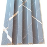 Lamella, márvány hatású, WPC, 280x15 cm - Szürke és Arany