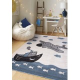 Szőnyeg Candy kék/hajó/repcsi 151 kék/hajó 120x170 cm