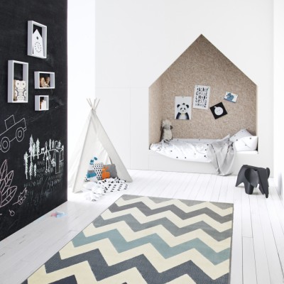 Szőnyeg Cansas szürke/kék 18248/371 80x150 cm