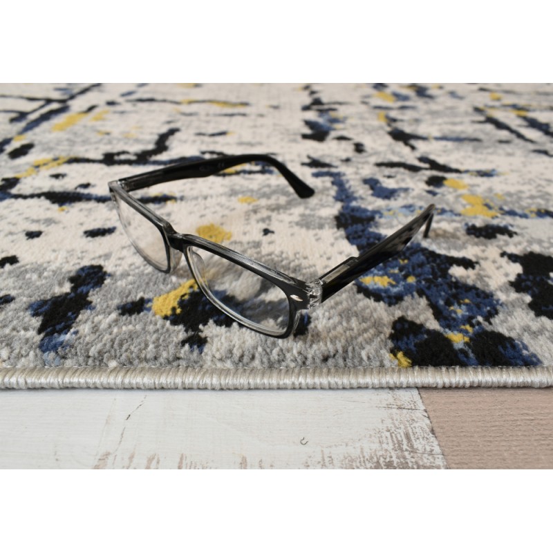 Szőnyeg Capri fekete/kék 210VA/118 120x170 cm