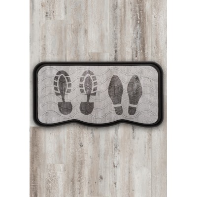 Cipőtartó tálca Printed Utility Tray Footprints 38x75 cm