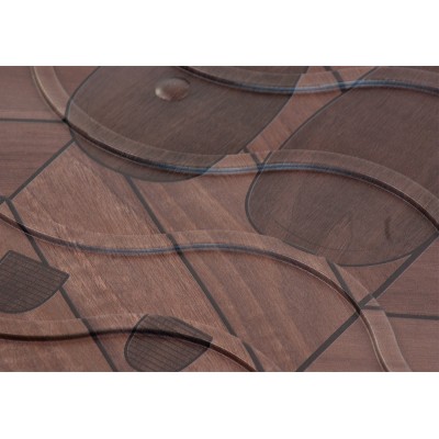 Cipőtartó tálca Printed Utility Tray Footprints Wood 38x75 cm