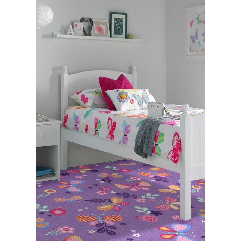 Padlószőnyeg Papillon lila 17 4 m