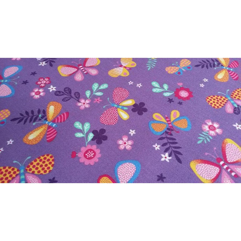 Padlószőnyeg Papillon lila 17 4 m