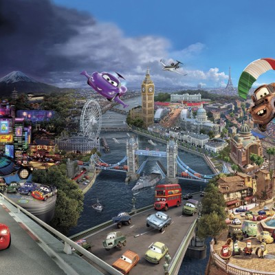 Poszter Cars World 254x368 cm