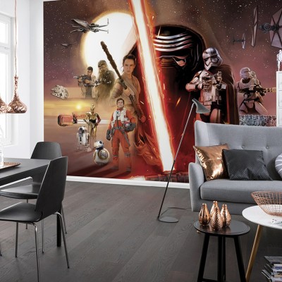 Poszter Star Wars EP7 Collage 254x368 cm