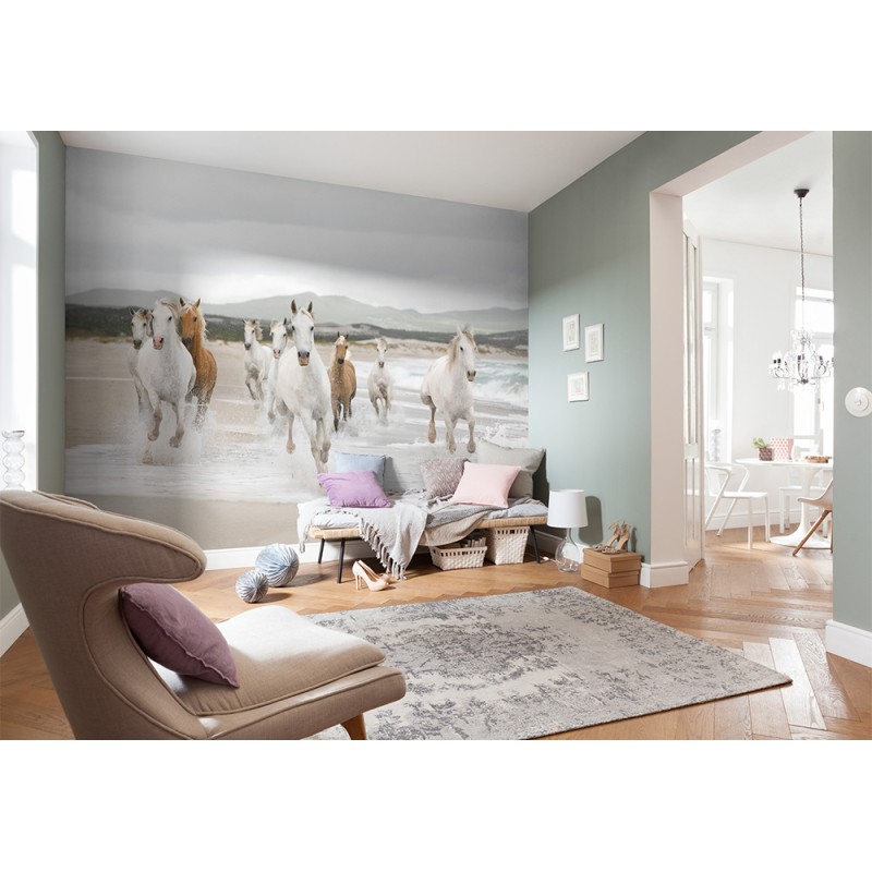 Poszter White Horses 254x368 cm