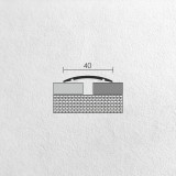 Öntapadós burkolatváltó 40 mm eloxált matt pezsgő