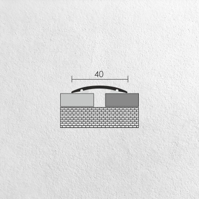 Öntapadós burkolatváltó 40 mm eloxált matt arany