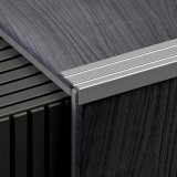 Öntapadós lépcsőélvédő 24,5x10 mm eloxált matt ezüst