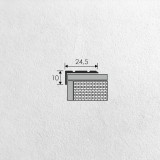 Öntapadós lépcsőélvédő 24,5x10 mm eloxált matt arany