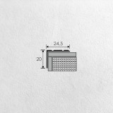 Öntapadós lépcsőélvédő 24,5x20 mm eloxált matt arany