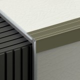 Öntapadós lépcsőélvédő 24,5x20 mm eloxált matt pezsgő