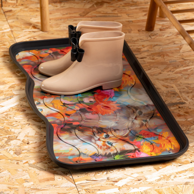 Cipőtartó tálca Printed Utility Tray Painted Cats 38x75 cm