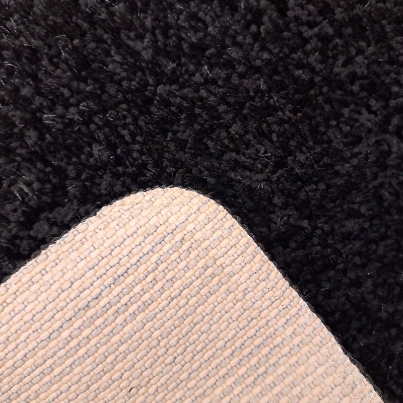 Fürdőszobaszőnyeg Pirlanta/Plain fekete 2 részes 50x80 cm