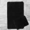 Fürdőszobaszőnyeg Pirlanta/Plain fekete 2 részes 50x80 cm