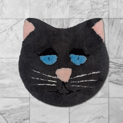 Fürdőszobaszőnyeg Fekete Macska 60x60x cm