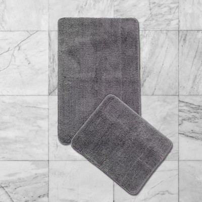 Fürdőszobaszőnyeg Maxiform/Plain antracit 2 részes 50x80 cm