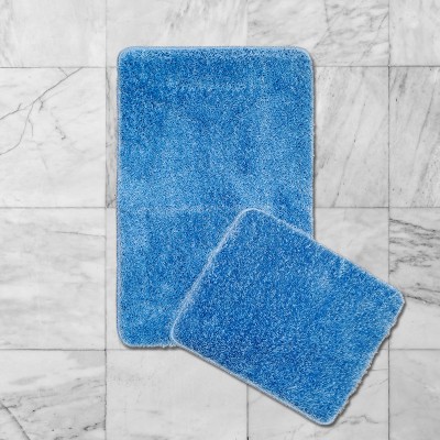 Fürdőszobaszőnyeg Pirlanta/Plain kék 2 részes 50x80 cm