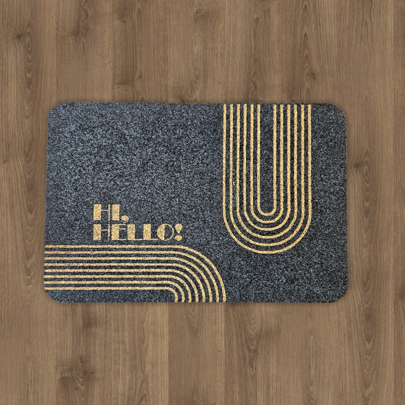 Lábtörlő At Home Modern Antracyt Hello 40x60 cm