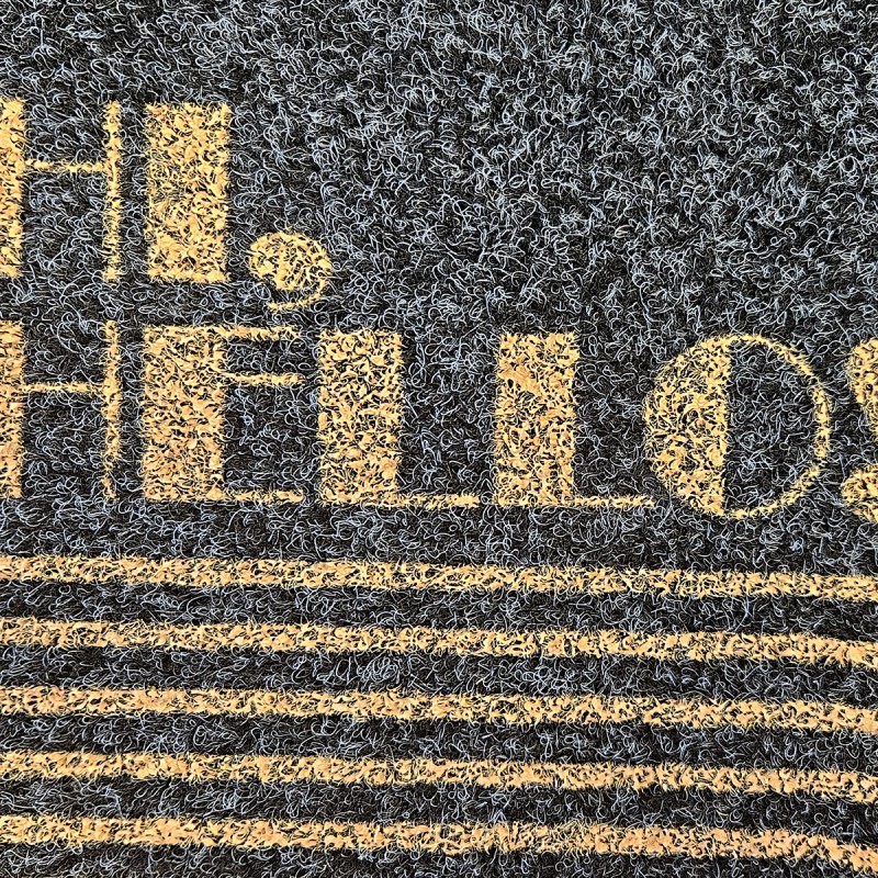 Lábtörlő At Home Modern Antracyt Hello 40x60 cm