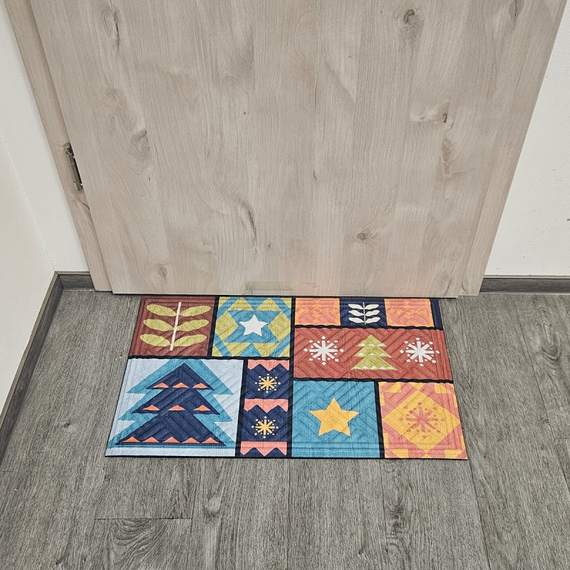 Lábtörlő Lima Mat Karácsonyi Mix Fenyőfa 45x75 cm