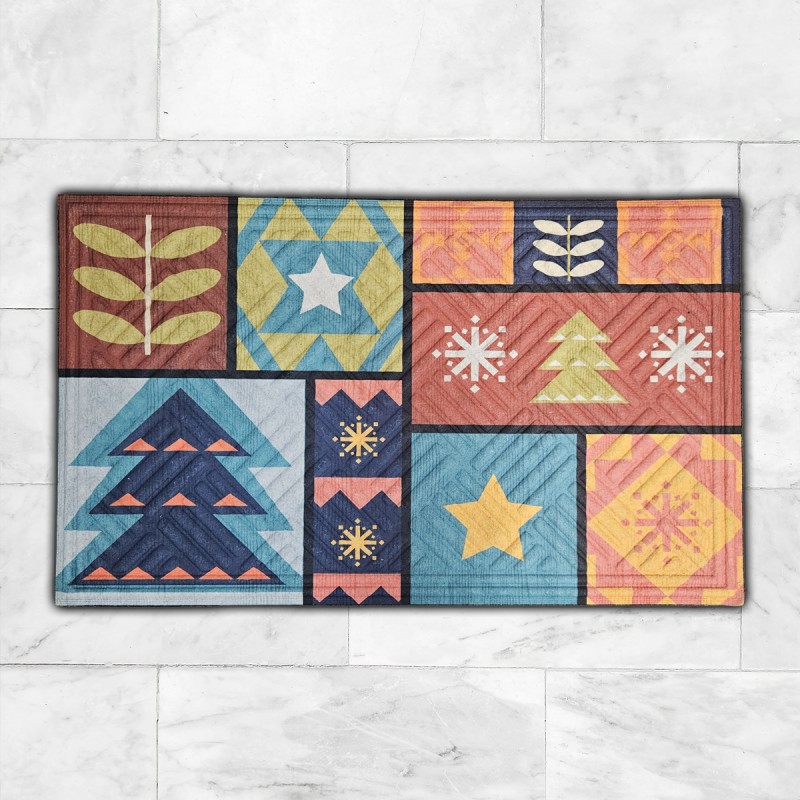 Lábtörlő Lima Mat Karácsonyi Mix Fenyőfa 45x75 cm