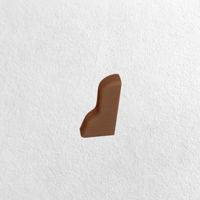 Szegélyléc jobb végzáró MDF szegélyhez 4 cm Mogyoró