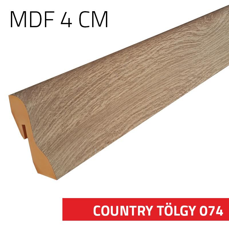 Szegélyléc MDF 4 cm Country tölgy 074