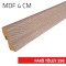 Szegélyléc MDF 4 cm Fakó tölgy 296