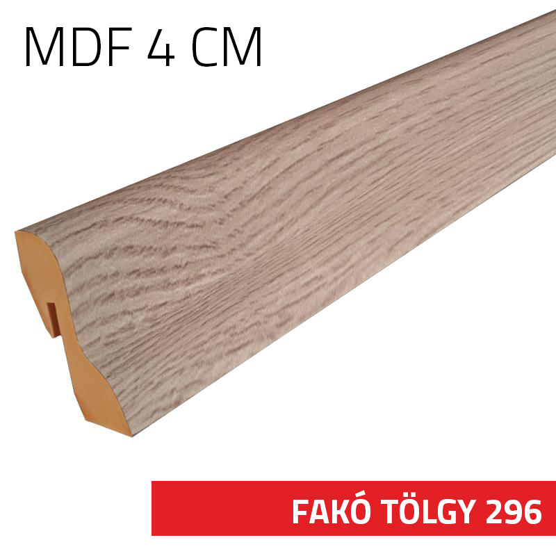 Szegélyléc MDF 4 cm Fakó tölgy 296