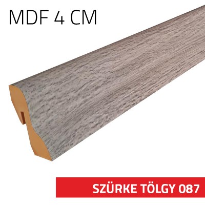Szegélyléc MDF 4 cm Szürke tölgy 087