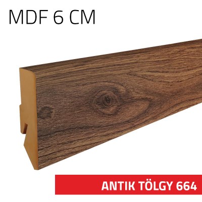 Szegélyléc MDF 6 cm Antik tölgy 664