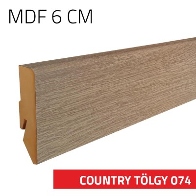 Szegélyléc MDF 6 cm Country tölgy 074