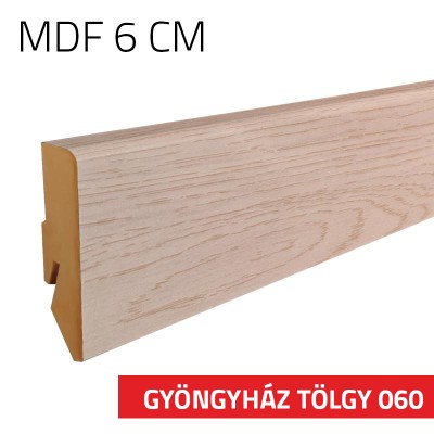 Szegélyléc MDF 6 cm Gyöngyház tölgy 060