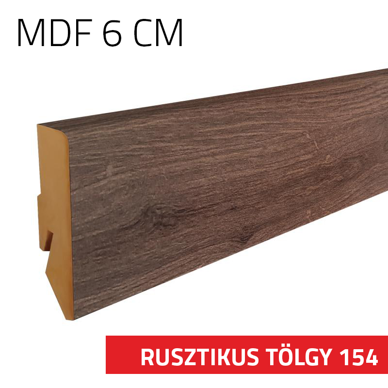 Szegélyléc MDF 6 cm Rusztikus tölgy 154