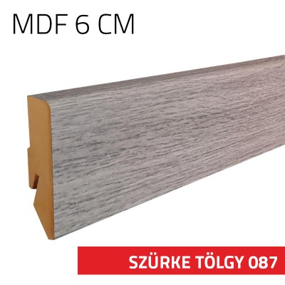 Szegélyléc MDF 6 cm Szürke tölgy 087