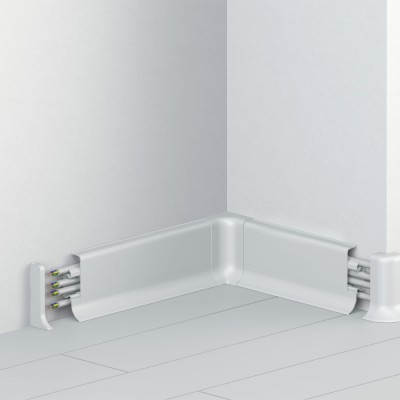 Szegélyléc 10556 műanyag 5 cm kábelcsatornás 0101 Fehér