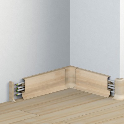 Szegélyléc 10556 műanyag 5 cm kábelcsatornás 1595 Fehér juhar