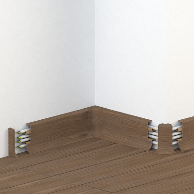 Szegélyléc 10556 műanyag 5 cm kábelcsatornás 4543 Makadámdió