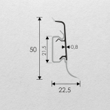 Szegélyléc 10556 műanyag 5 cm kábelcsatornás 4543 Makadámdió