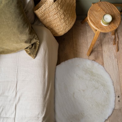 Szőnyeg Kunstfell fehér kör 40x40 cm