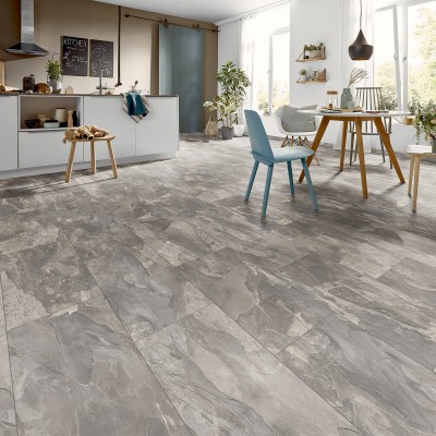 Prémium vízálló laminált padló 8 mm/33/V4 Organic Classic Silverado Slate K387