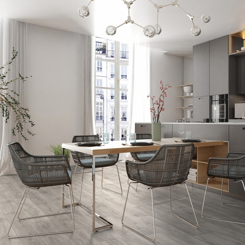 Vízálló laminált padló 8 mm/32/V4 Atlantic Silverdale tölgy K451 (Szinkronstruktúr)