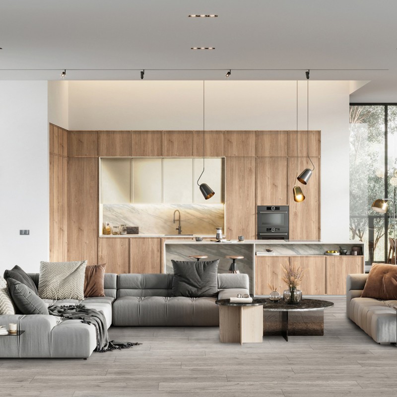 Vízálló laminált padló 8 mm/32/V4 Atlantic Silverdale tölgy K451 (Szinkronstruktúr)